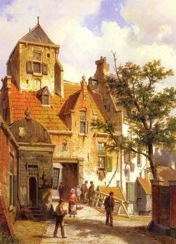 unknow artist European city landscape, street landsacpe, construction, frontstore, building and architecture.060 Germany oil painting art